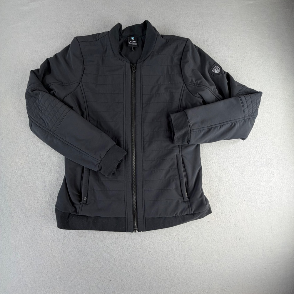 Kuhl Black Quilted Insulated Jacket Womens Small Full Zip Stretch Outdoor Hiking